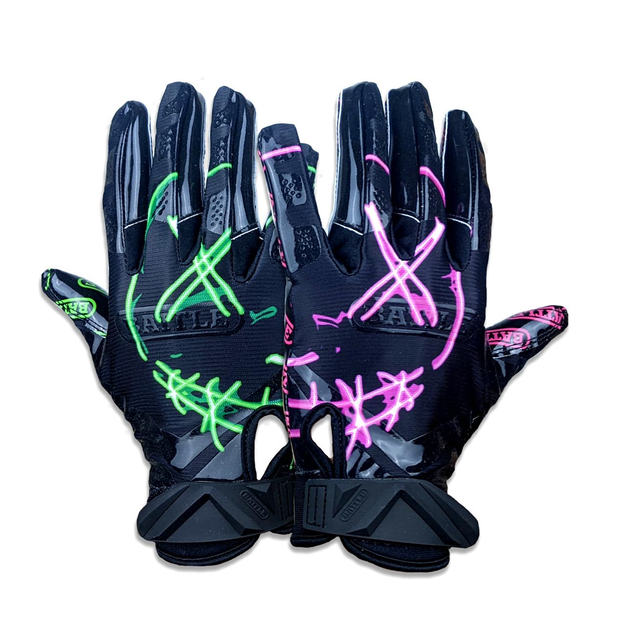 【M】BATTLE Nightmareアメフト グローブ Amazon.co.jp: Battle Sports クロークレシーバーフットボールグローブ